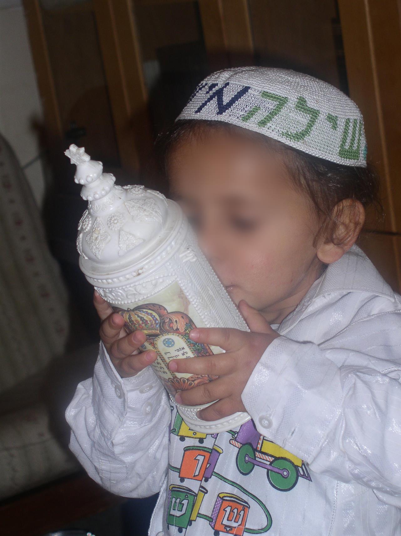 ילד מנשק ספר תורה